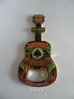 Hard Rock Cafe Macau City Tee Design Guitare Avec Hrc Logo Aimant Ouvre Bouteille 1