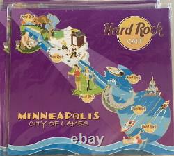 Hard Rock Cafe Minneapolis 2005 City Of Lakes 6 Pin Puzzle Set Incluant Des Cartes