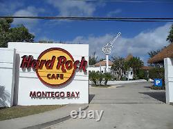 Hard Rock Café Montego Bay Grand Ensemble D'ouverture Guitar Case & Icon Pin Sur Carte