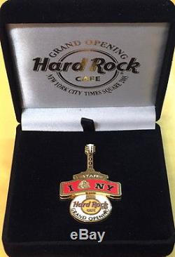 Hard Rock Cafe New York 2005 Grand Ouvert Party Staff Guitar Pin Box Hrc # 34702