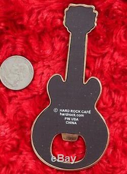 Hard Rock Cafe Ocho Rios Ouvre-bouteilles Aimant Guitare Jamaïque Drapeau No Pin Rasta