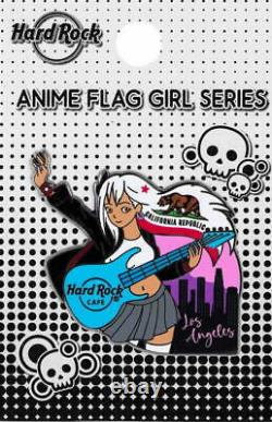 Hard Rock Cafe Online 2021 Anime Drapeau Girl Avec Guitar Series 6 Pin Set Le 250