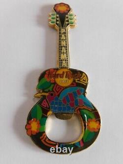 Hard Rock Cafe Panama Guitare Quetzal Bird Avec Ouvre-bouteille Logo Logo Hrc