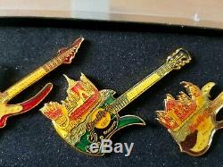 Hard Rock Café Personnel Bangkok 6e Anniversaire Émail 3 Pin Set Super Rare