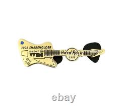 Hard Rock Cafe Pin Guitar Logo Actionnaire Seulement? 2008