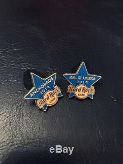 Hard Rock Cafe Pins Épingles De Personnel Blue Star, Personnel De Formation Anchorage & Minnea