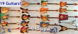Hard Rock Cafe Puerto Vallarta Années 1990 Guitares 19 Pin Lot Collection Set Rare Mint