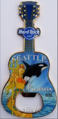 Hard Rock Cafe Seattle Événement Guitare Ouvre-bouteille Aimant Sexy Mermaid