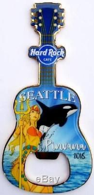 Hard Rock Cafe Seattle Événement Guitare Sexy Mermaid Aimant Décapsuleur