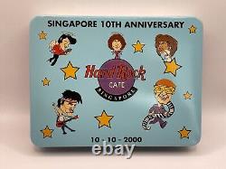 Hard Rock Café Singapour 10ème anniversaire Rock Star 10 Ensemble de Broches Rare