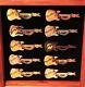 Hard Rock Cafe Sydney 1999 10ème Anniversaire 10 Guitar Pins Rare Boxed Set # 9544