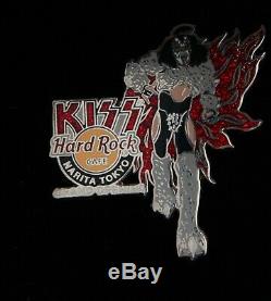 Hard Rock Cafe Tokyo Pins Narita Kiss Band Inauguration Set 4 Lot Gene Simmons