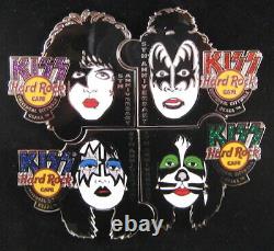 Hard Rock Cafe Ucw Osaka 5e Anniversaire Kiss Band Face Puzzle 4 Pins Box Set 06