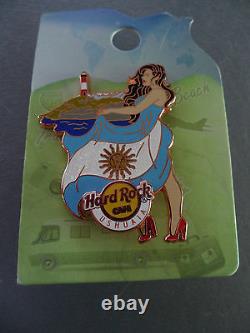 Hard Rock Cafe Ushuaia 2015 Flag & Landmark Worldwide Hrc Girl Series Pin