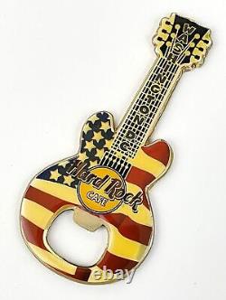 Hard Rock Cafe WASHINGTON DC Aimant Ouvre-bouteille Guitare HRC Drapeau de la Ville Patriotique
