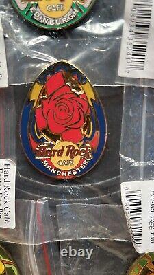 Hard Rock Cafe Œuf de Pâques 2004 Série de broches en forme de fleur en verre coloré 11 au total