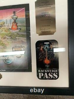 Hard Rock Park Pin Framed Grand Opening Pin Set Edition Limitée