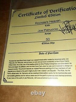 Joe Petruccio A Signé #d 50 Hard Rock Park Framed Pin Set Rare Rocksie’s Heaven