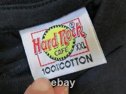 Nos 1990s Hard Rock Cafe Tshirt Amsterdam Navy Blue Purple Cotton XXL Pays-bas