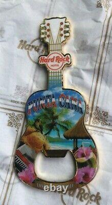 Nouveau Hard Rock Cafe Punta Cana Hotel Guitar Magnet Bouteille Opener City Tee T-shirt