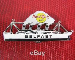 Rare Belfast Titanic Hard Rock Café Pin Limited Edition Argenté White Star Ship