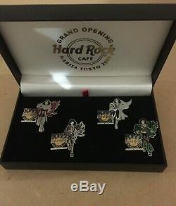 Rare Grand Opening Hard Rock Cafe Narita Tokyo 2006 Baiser 4 Pin Set Badge
