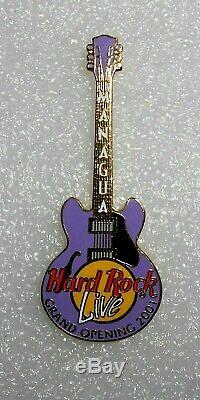 Rare Hard Rock Café En Direct Managua Ouverture Officielle 2001 Guitar Pin